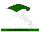 05-14 Ford Mustang (Convertible) Cabrioverdeck - Schwarz