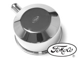 65-67 Ford Mustang Öldeckel - FOMOCO Logo - Chrom - Gesteckt - Mit Entlüftung