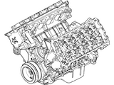 13-14 Ford Mustang Shelby GT500 Rumpfmotor mit Zylinderköpfen