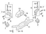15-17 Ford Mustang (2.3) Motorhalter Links