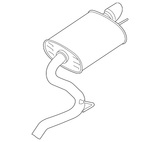 15-17 Ford Mustang V6 Schalldämpfer Hinten rechts