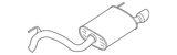 15-17 Ford Mustang V6 Schalldämpfer Hinten links