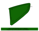 15-16 Ford Mustang Glas Seitenfenster hinten Links
