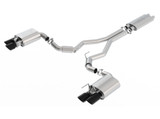 18-23 Ford Mustang GT (Coupe - 5.0) Abgasanlage - Borla - Touring - EG Genehmigung - 3 Zoll - Schwarz