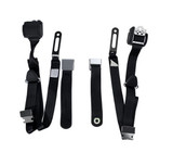 65-73 Ford Mustang (Fastback/Hardtop) Sicherheitsgurt - Dreipunktgurt - Schwarz - Set für beide Vordersitz