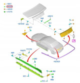18-23 Ford Mustang Seitenschweller Links