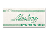 1971 Ford Mustang Bedienungsanleitung (38009950)