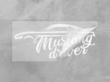 Aufkleber außen - Mustang Driver - Modern Mustang - Weiß