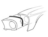 67-73 Ford Mustang Dichtung Kotflügelerweiterung Vorne links und rechts