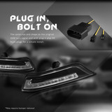 15-17 Ford Mustang Blinker - mit Tagfahrlicht - Sequenziell - Smoked Vorne