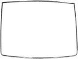 67-68 Ford Mustang (Fastback) Zierleiste Heckscheibe - Edelstahl, Chrom