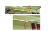 67-68 Ford Mustang (Fastback) Zierleiste Kofferraumdeckel - Aluminium, Poliert