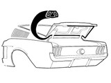 67-68 Ford Mustang (Fastback) Dichtung Kofferraumdeckel