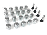 64-73 Ford Mustang Radschrauben-/Radmuttersatz - 1/2 Zoll Gewinde - 13/16 Schlüssel - Chrom - inkl. Reifenventile