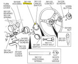 56-62 Chevrolet Corvette Blinkerschalter - Feder - Rücksteller