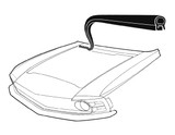 69-70 Ford Mustang Dichtung Windleitblech