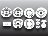 71-73 Ford Mustang Instrumentenscheibe - Km/h - Schwarz - Set (50001872)