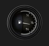 Tankanzeige - AutoCross Gray - 2 1/8" - 75-10 OHM - Flach