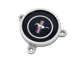 1969 Ford Mustang Hupknopf - Schwarz - Tri-Bar Running Pony