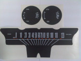 64-66 Ford Mustang Instrumentenscheibe - Mph - Schwarz - Set