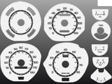 71-73 Ford Mustang Instrumentenscheibe - Mi/h - Schwarz - Set