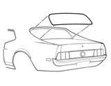 71-73 Ford Mustang Dichtung Heckscheibe