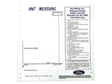 1967 Ford Mustang Service Aufkleber