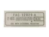 65-72 Ford Mustang Aufkleber Motor