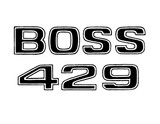 69-70 Ford Mustang Aufkleber Kotflügel - Boss 429 - Schwarz