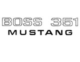 1971 Ford Mustang Aufkleber Kotflügel - Boss 351 Mustang - Schwarz