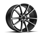 15-25 Ford Mustang Felgensatz - Shelby CS10 - Aluminium - 9,5x20 und 11x20 Zoll - Schwarz / abgedrehtem Stern Vorne und hinten
