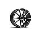 15-26 Ford Mustang Felgensatz - Shelby CS10 - Aluminium - 9,5x20 und 11x20 Zoll - Schwarz / abgedrehtem Stern Vorne und hinten