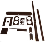 64-66 Ford Mustang Zierelement Armaturenbrett - Pony - Mit Rundinstrumenten und Mittelkonsole - Holz