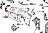 69-70 Ford Mustang Reparaturblech Seitenwand Links