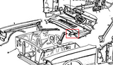 69-70 Ford Mustang Halter Kotflügel Links