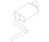 24-26 Ford Mustang EcoBoost (Coupe) Schalldämpfer - Ford OEM - ohne aktiven Klappen Rechts