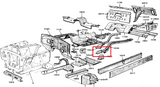 64-68 Ford Mustang (Convertible) Rahmenversteifung - Hinten rechts Hinten rechts