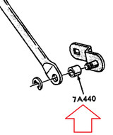 1965 Ford Mustang Lager für Kickdown Gestänge
