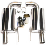 15-17 Ford Mustang GT (5.0) Schalldämpfer-Set - 101mm Chrom Blenden mit TÜV