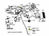 64-68 Ford Mustang Gasgestängebuchse Vergaser