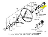 64-66 Ford Mustang Hupknopf