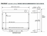 67-70 Ford Mustang (302, 351, 390, 428) Wasserkühler - Aluminium - 3-reihig - Mit Getriebeölkühler