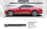 15-17 Ford Mustang Aufkleberset Karosserie - Rechts & Links - Schwarz Glanz
