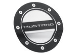 15-23 Ford Mustang Tankdeckel - Schwarz matt / Silber - MUSTANG