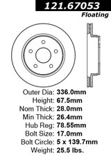 Dodge, Ram Bremsscheibe - Glatt Vorne (52559209)