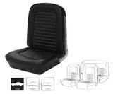 64-65 Ford Mustang (Hardtop) Sitzbezüge - Standard - Schwarz - Vorne und hinten
