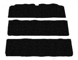 69-70 Ford Mustang (Fastback) Innenraumteppich - Schwarz Hinten