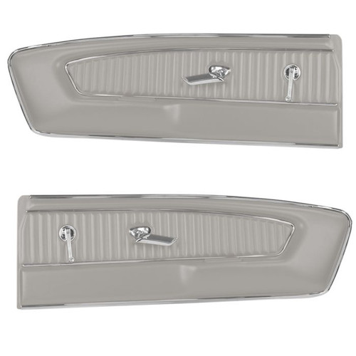 64-66 Ford Mustang Set Türverkleidung - Pony - Weiß Links und Rechts