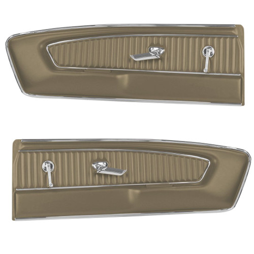 64-66 Ford Mustang Set Türverkleidung - Pony - Parchment Links und Rechts