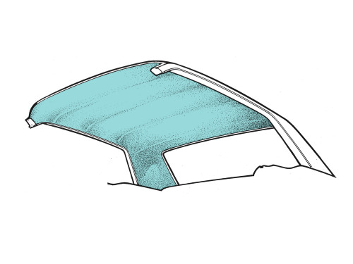 64-68 Ford Mustang (Hardtop) Dachhimmel - Türkis